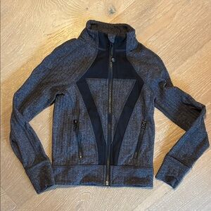 Ivivva Black and Gray Kids' Zip-Up Hoodie